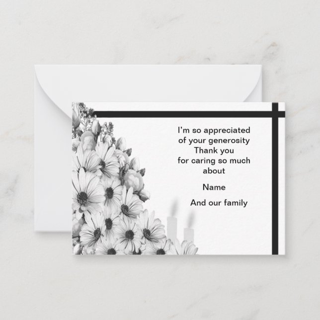 The Bouquet Of Flowers Thank You Cards (Front)