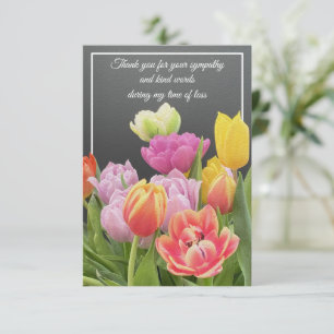 The Bouquet Of Tulips Thank You Card