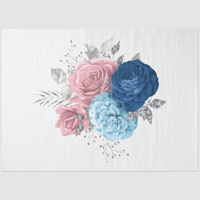 The Bouquet Series Design 158 Tissue Paper (Front)