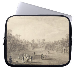 The Bowling Green at Claremont, 1738 (engraving) Laptop Sleeve