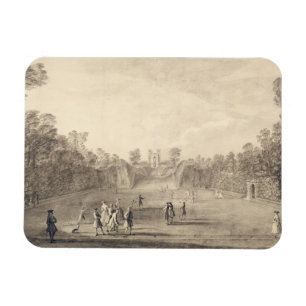 The Bowling Green at Claremont, 1738 (engraving) Magnet