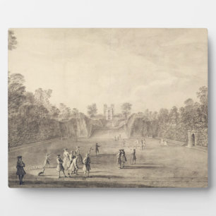 The Bowling Green at Claremont, 1738 (engraving) Plaque
