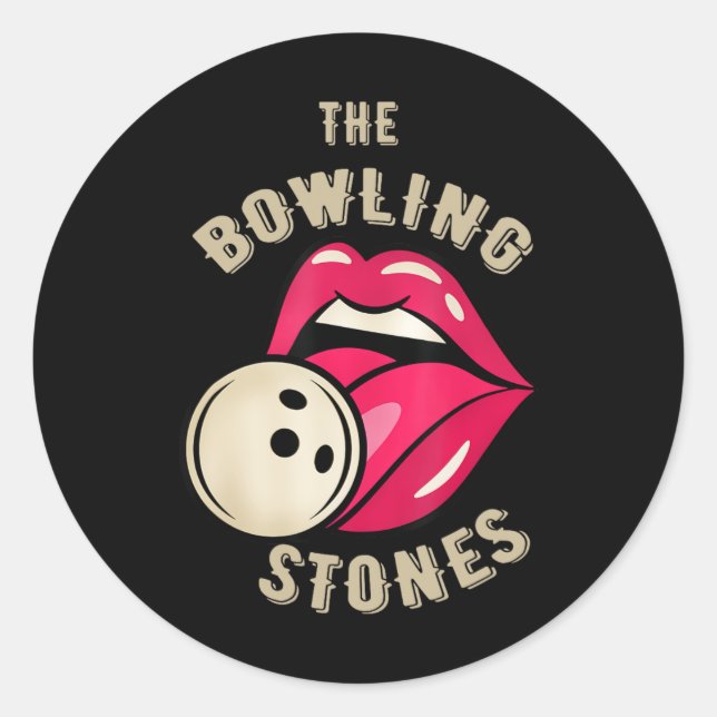 The Bowling Stone Bowling  Classic Round Sticker (Front)