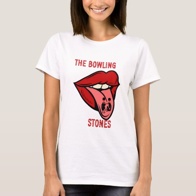 The bowling Stones Funny american Star Strike Bowl T-Shirt (Front)