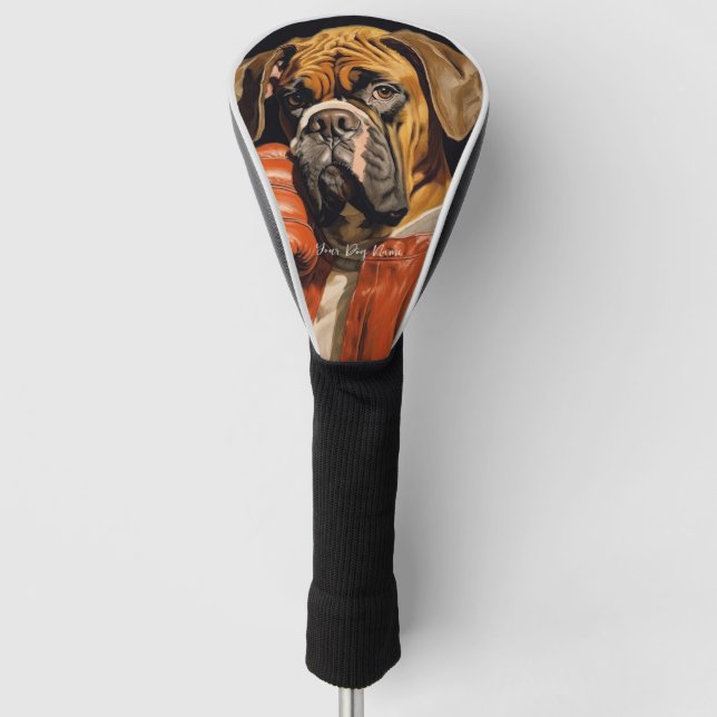 The Boxer Dog 002 - Odessa Leyendecker Golf Head Cover (Front)