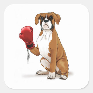 The Boxer Square Sticker