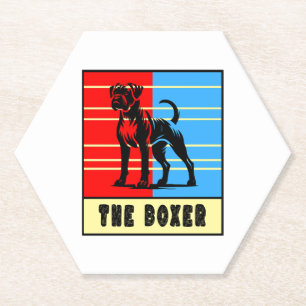 The Boxer - Strong Dog Paper Coaster