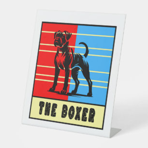 The Boxer - Strong Dog Pedestal Sign
