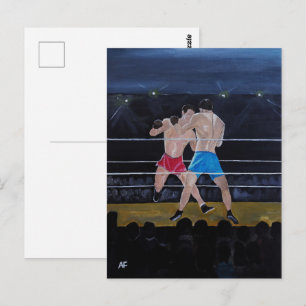The Boxers Painting by Alfred Fox Postcard