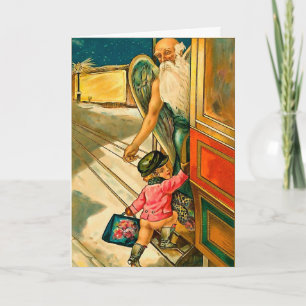 The Boy and the Angel - Vintage Holiday Greeting