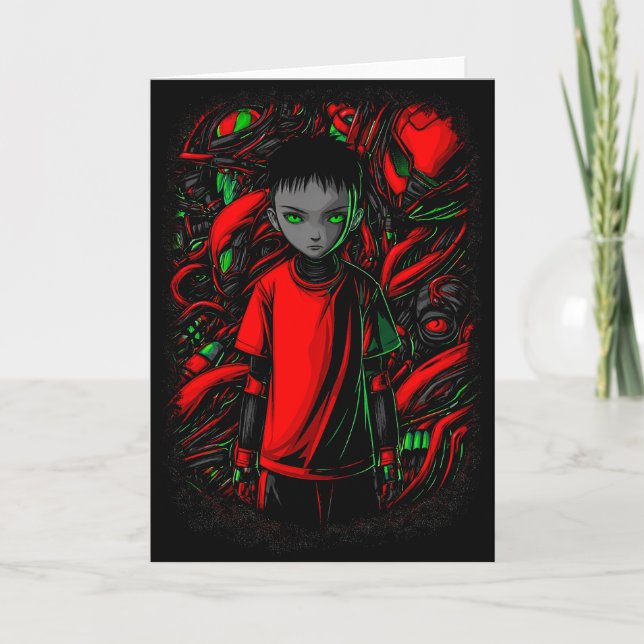 The Boy and the Machines Holiday Card (Front)