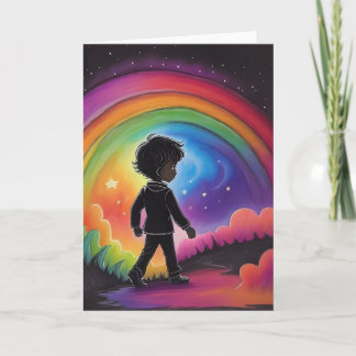 The Boy and the Rainbow Gay Greetings Card