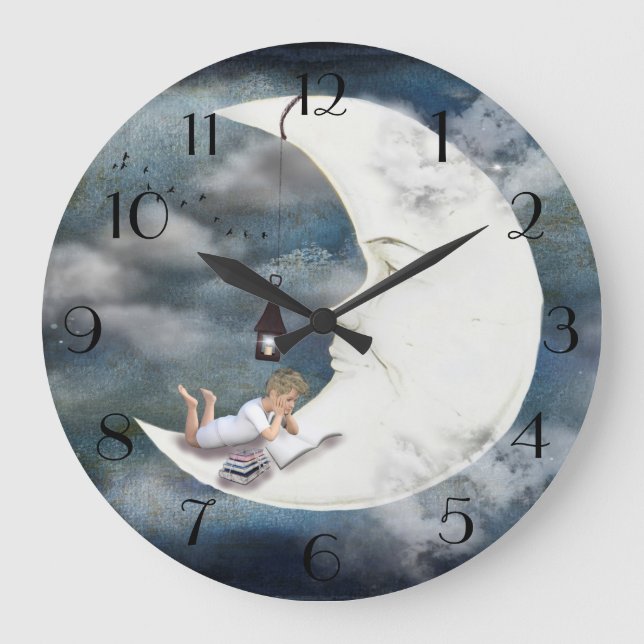 The Boy in the Moon Large Clock (Front)