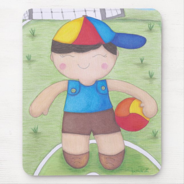 The Boy with a Cap and the Ball Mouse Mat (Front)