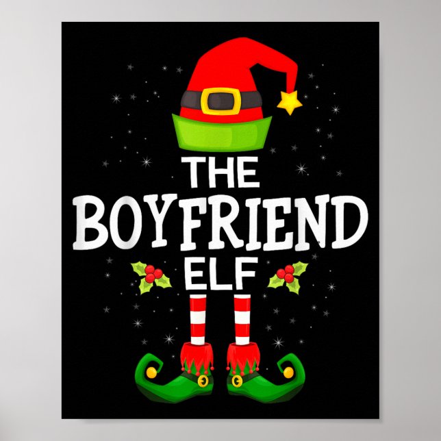 The Boyfriend Elf Christmas Family Matching Pajama Poster (Front)