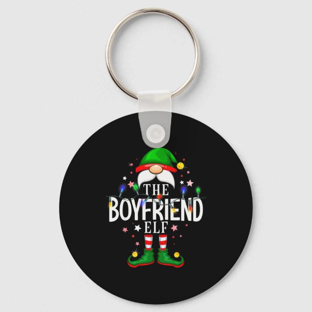 The Boyfriend Elf Christmas Family Pajama Party  Key Ring (Front)