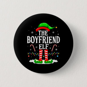The Boyfriend Elf Funny Xmas Elf Matching Family C 6 Cm Round Badge