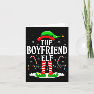 The Boyfriend Elf Funny Xmas Elf Matching Family C Card