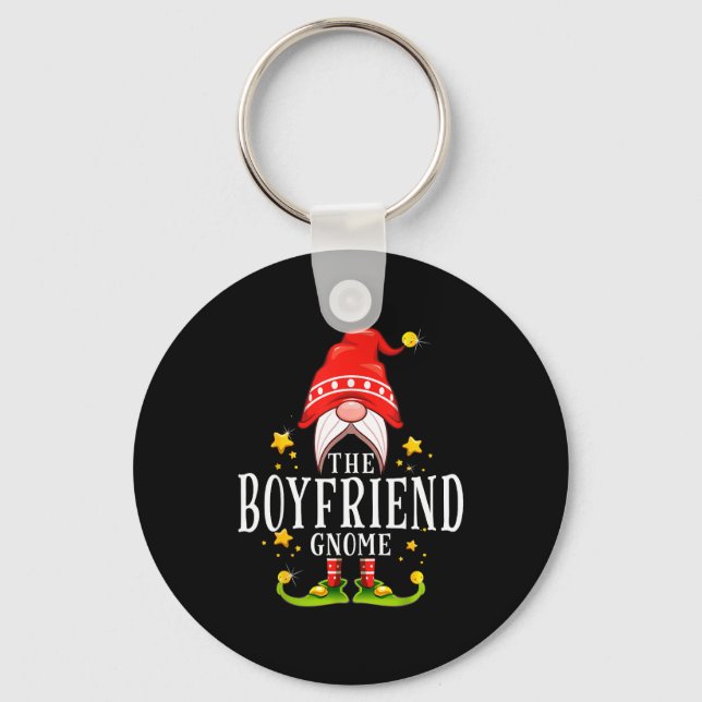 The Boyfriend Gnome Christmas Matching  Key Ring (Front)