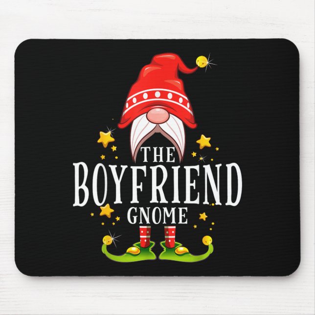 The Boyfriend Gnome Christmas Matching  Mouse Mat (Front)