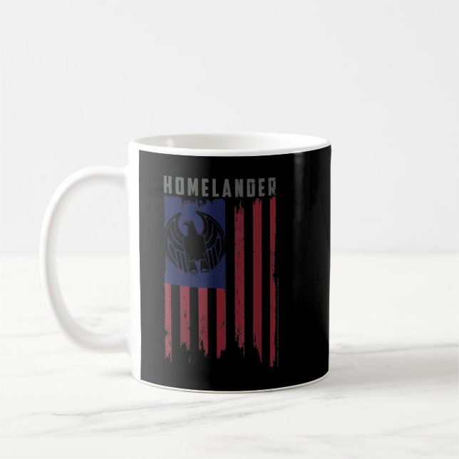 The Boys Homelander Flag Eagle Logo  Coffee Mug (Left)