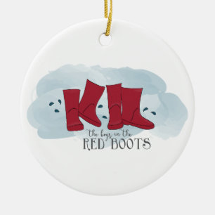 The Boys in Red Boots Christmas Ornament