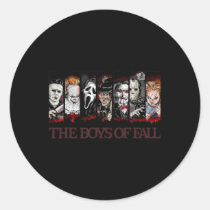 The Boys Of Fall Vintage Scary Horror Movie Hallow Classic Round Sticker