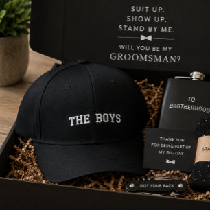 'The Boys' Wedding Cool Photographs Bachelor Party Embroidered Hat