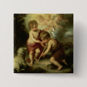 The Boys with the Shell, c.1670 15 Cm Square Badge