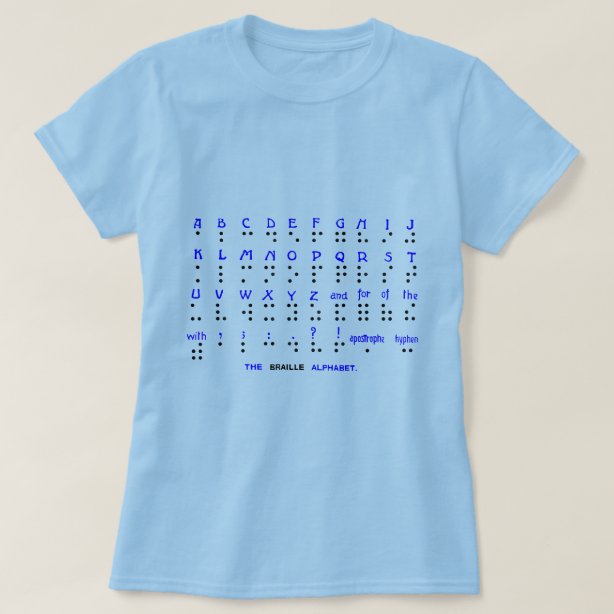 Braille TShirts & Shirt Designs Zazzle UK