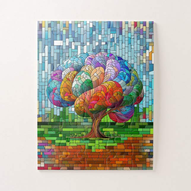 The Brain Tree Colourful Mosaic  Jigsaw Puzzle (Vertical)