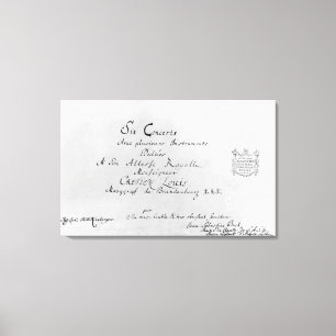 The Brandenburg Concertos, 1721 Canvas Print