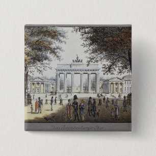 The Brandenburg Gate, Berlin 15 Cm Square Badge