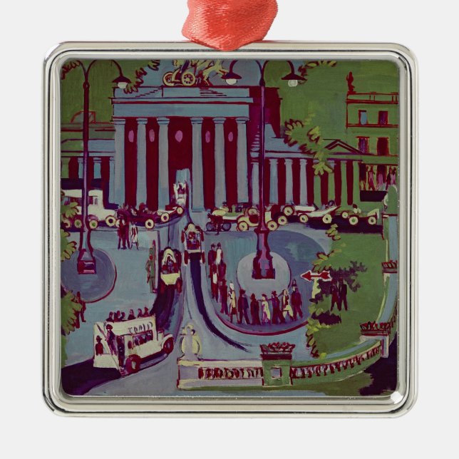 The Brandenburg Gate, Berlin, 1929 Metal Tree Decoration (Front)