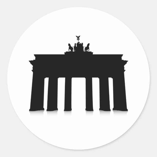 The Brandenburg Gate Classic Round Sticker (Front)