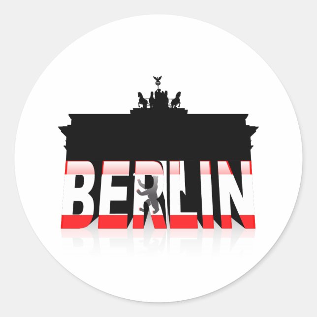 The Brandenburg Gate in Berlin Classic Round Sticker (Front)