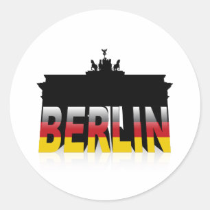 The Brandenburg Gate in Berlin (Germany) Classic Round Sticker