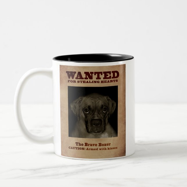 The Brave Boxer Two-Tone Coffee Mug (Left)