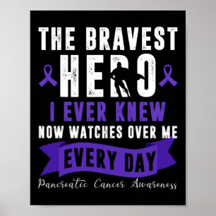 The Bravest Hero Pancreatic Cancer Awareness Month Poster