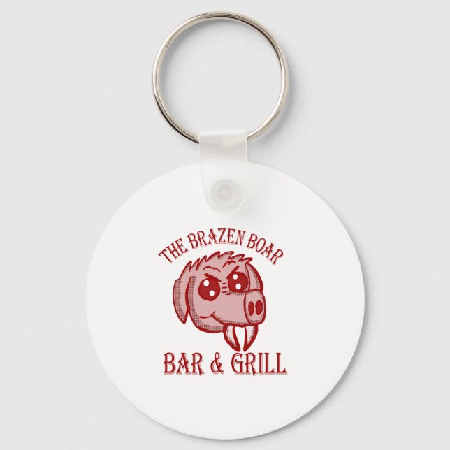 The Brazen Boar Bar and Grill Key Ring (Front)