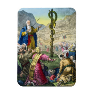 The Brazen Serpent, from a bible printed by Edward Magnet
