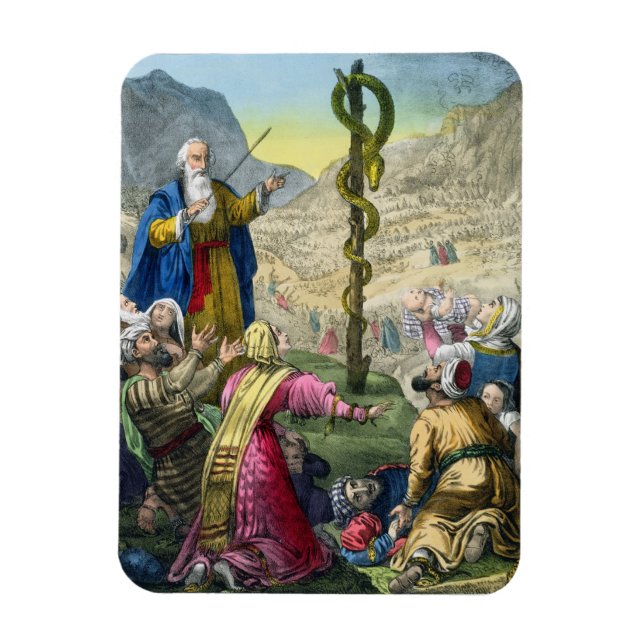 The Brazen Serpent, from a bible printed by Edward Magnet (Vertical)