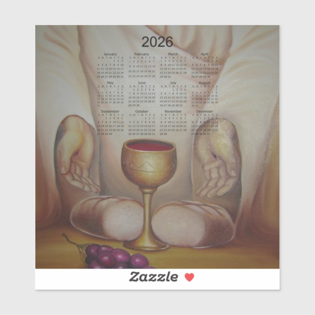 The Bread of Life: Holy Eucharist 2026 Calendar (Sheet)