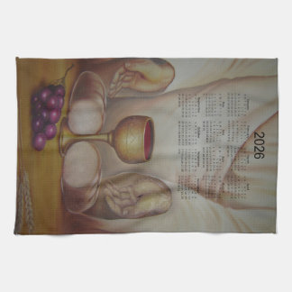 The Bread of Life: Holy Eucharist 2026 Calendar Tea Towel