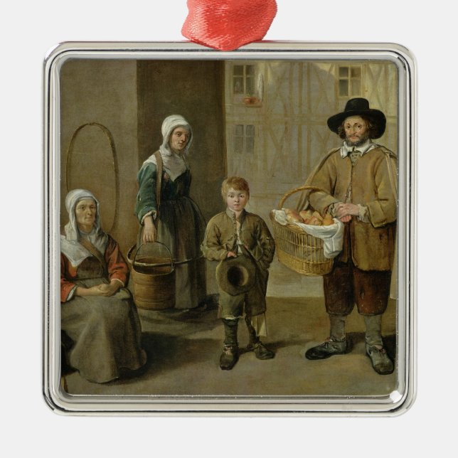The Bread Seller and Water Carriers Metal Tree Decoration (Front)
