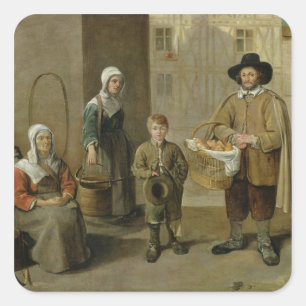 The Bread Seller and Water Carriers Square Sticker