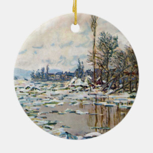 The Break Up of the Ice by Claude Monet Ceramic Tree Decoration