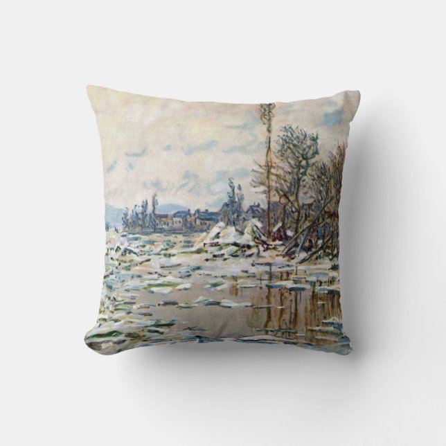 The Break Up of the Ice by Claude Monet Cushion (Front)