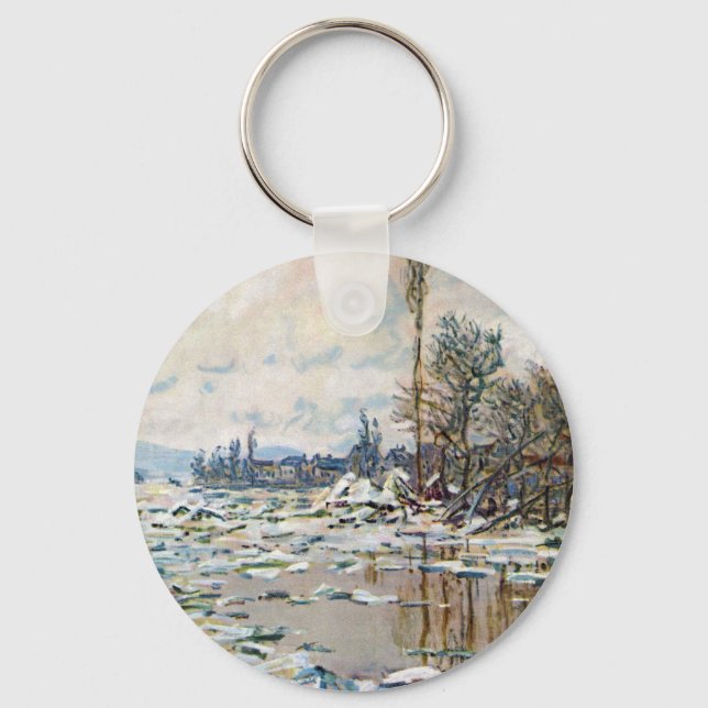 The Break Up of the Ice by Claude Monet Key Ring (Front)