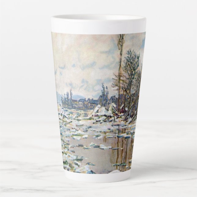 The Break Up of the Ice by Claude Monet Latte Mug (Front)